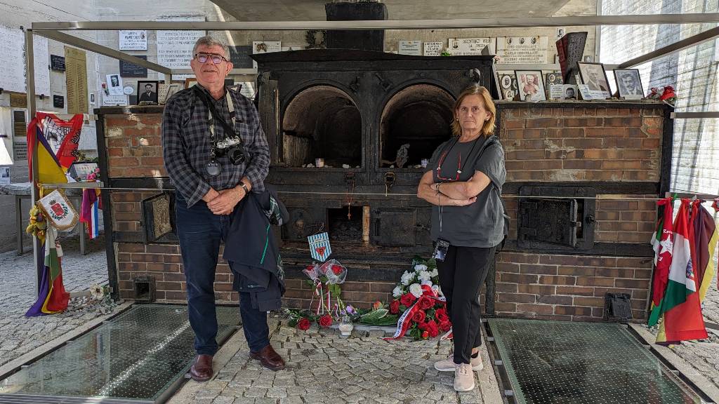 Angehörige des KZ Gusen Opfers Luis Albo Camus zu Besuch an den Gedenkstätten Mauthausen und Gusen