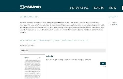 The Open Access Journal coMMents Goes Online